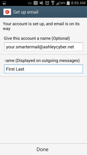 Android Settings - Account Name