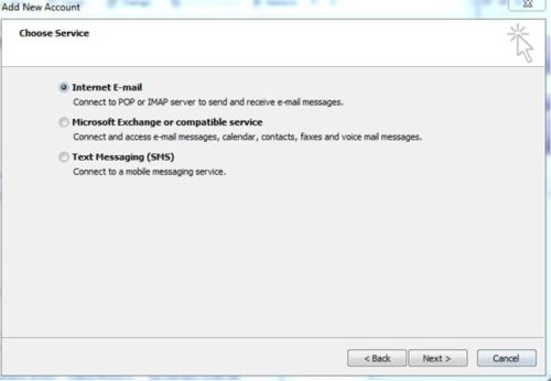 Outlook 2010 Email Settings - Internet