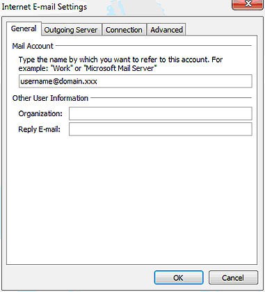 Outlook 2010 Email Settings - More Settings